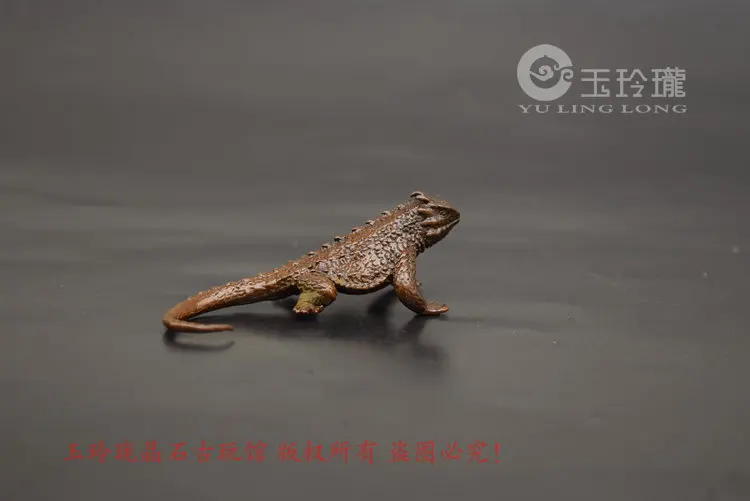 Lizard copper small ornaments tea pet micro carving technology | Дом и сад