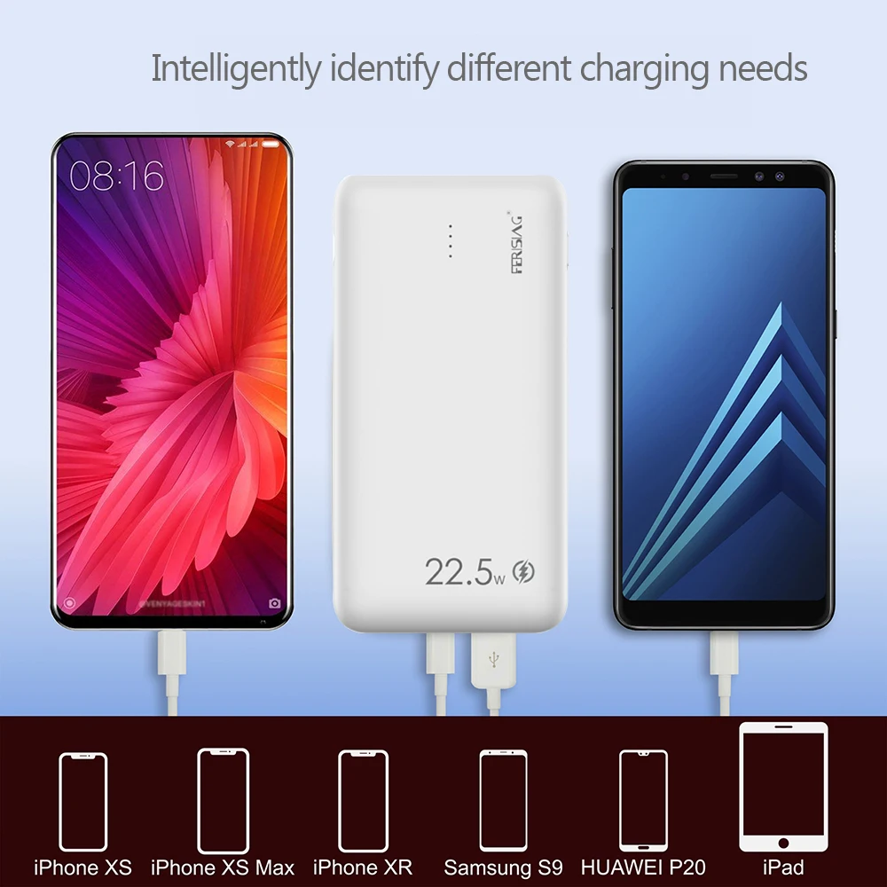FERISING 5A VOOC Super Fast Charger 10000mah Power Bank USB Type C External Battery PD QC 3.0 Powerbank for Oneplus 6T 7 8 9 10 18 H945f1bfd93324234a5ae33ce734660b3m