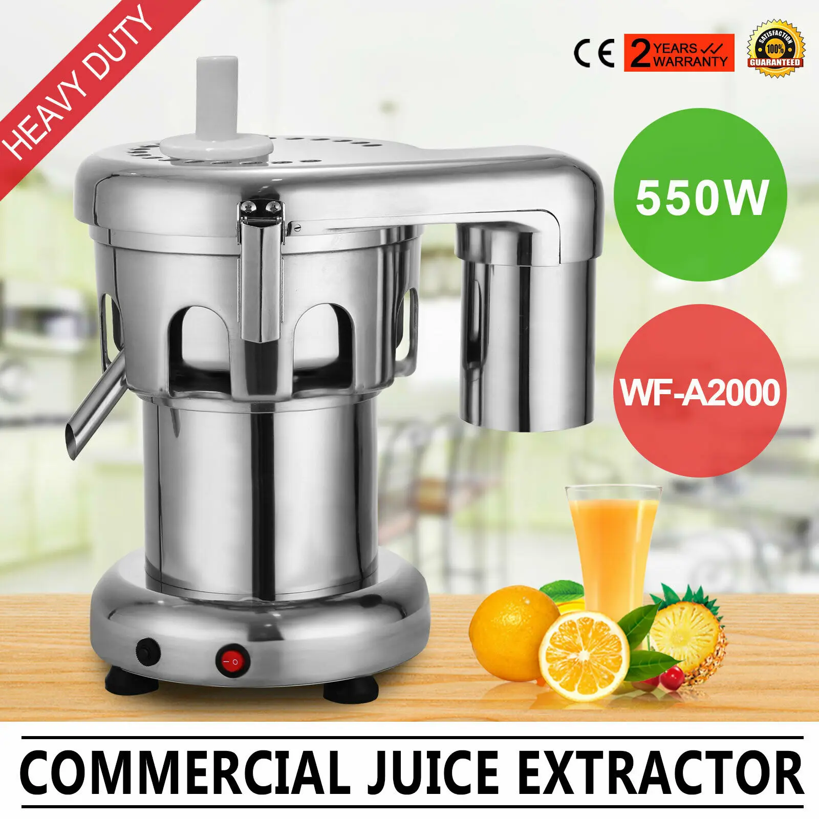 Commercial Juice Extractor เครื่องคั้นน้ำผลไม้สแตนเลส Heavy Duty WF