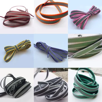 

1 pair 100cm Flat Reflective Runner Shoe Laces Safety Luminous Glowing Shoelaces Unisex For Sport Basketball Canvas Shoes