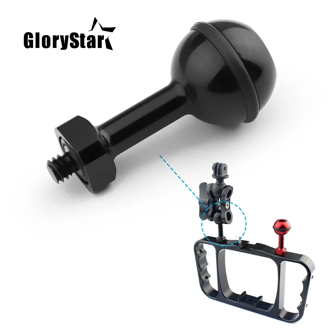 GloryStar алюминиевый 1/4 дюймовый винтовой шариковый Адаптер для GOPRO HERO 7 6 5 4 Session 3 xiaomi
