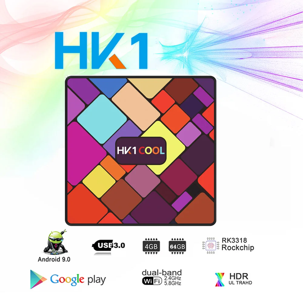 HK1 Cool Android 9 0 tv Box 4 ГБ 128 USB3.0 BT4.0 1080P 5G wifi 4K телеприставка Поддержка Smart IP Netflix YouTube
