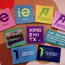 

Mixed 20Pcs Per Pack Soft Cloth Labels Various Letter Embroidery Hand Made Collar For Diy Knitted Printed Cotton Woven Sew Tags