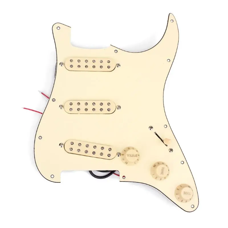 Prewired 3 двойные звукосниматели Pickguard с ручками управления для электрогитары