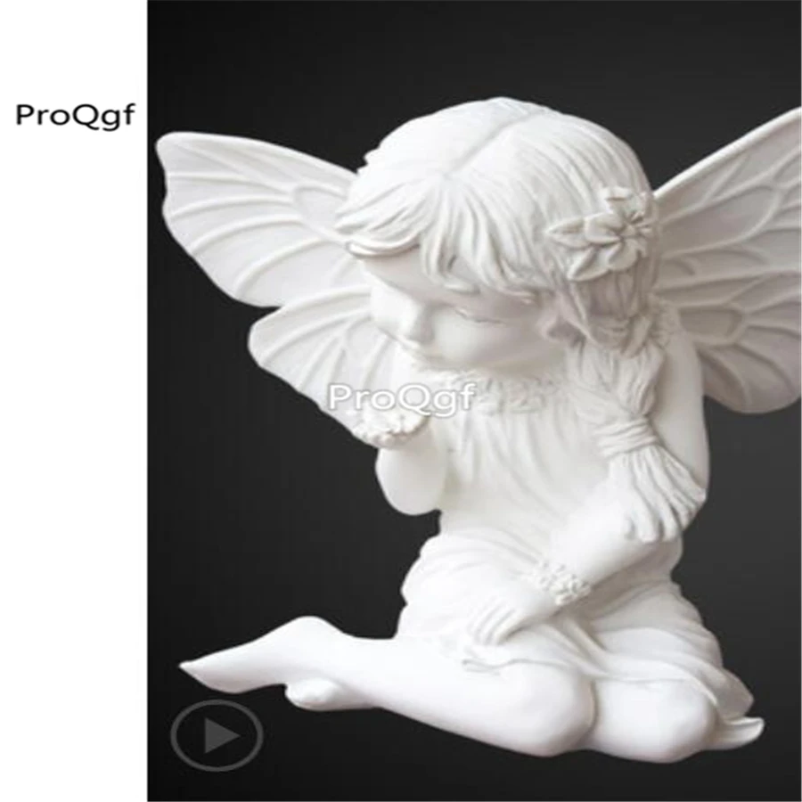 ProQgf 1Pcs A Set Garden cute lovely animal statue many choice - Цвет: Белый