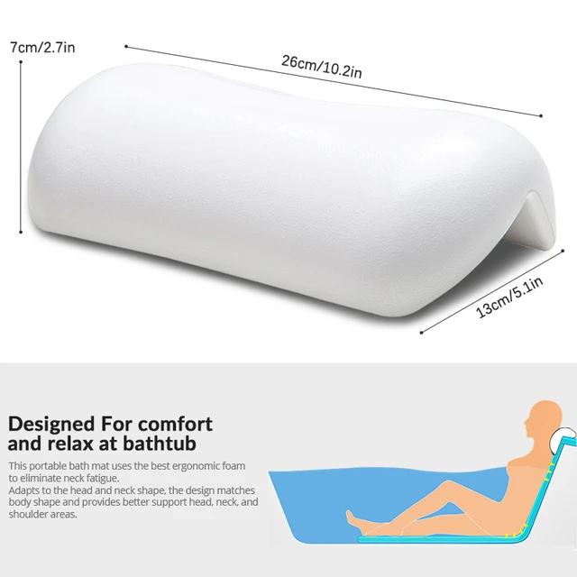 Waterproof Bath Pillows Suction Cups  Bathroom Pillow Waterproof - Bathtub  Pillow - Aliexpress