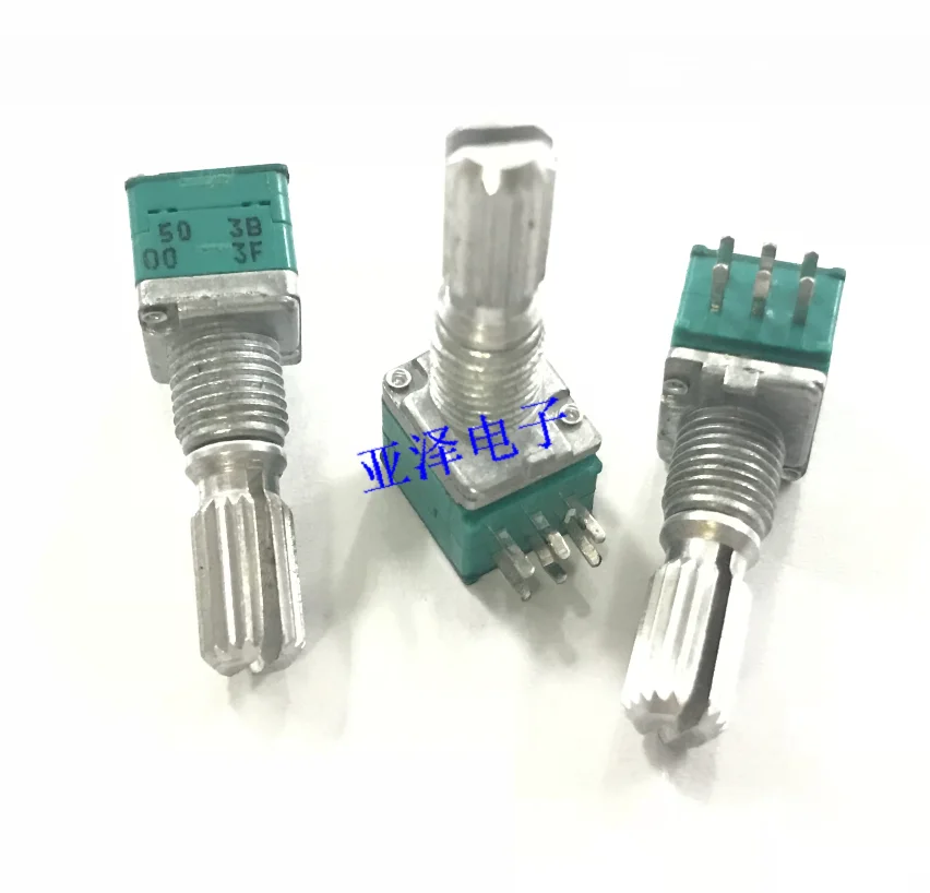 10pcs/lot RK097 series precision potentiometer double shaft length power amplifier volume rotary potentiometer free shipping 10pcs japanese rk09l precision potentiometer double a50k axis length 15mm volume a503