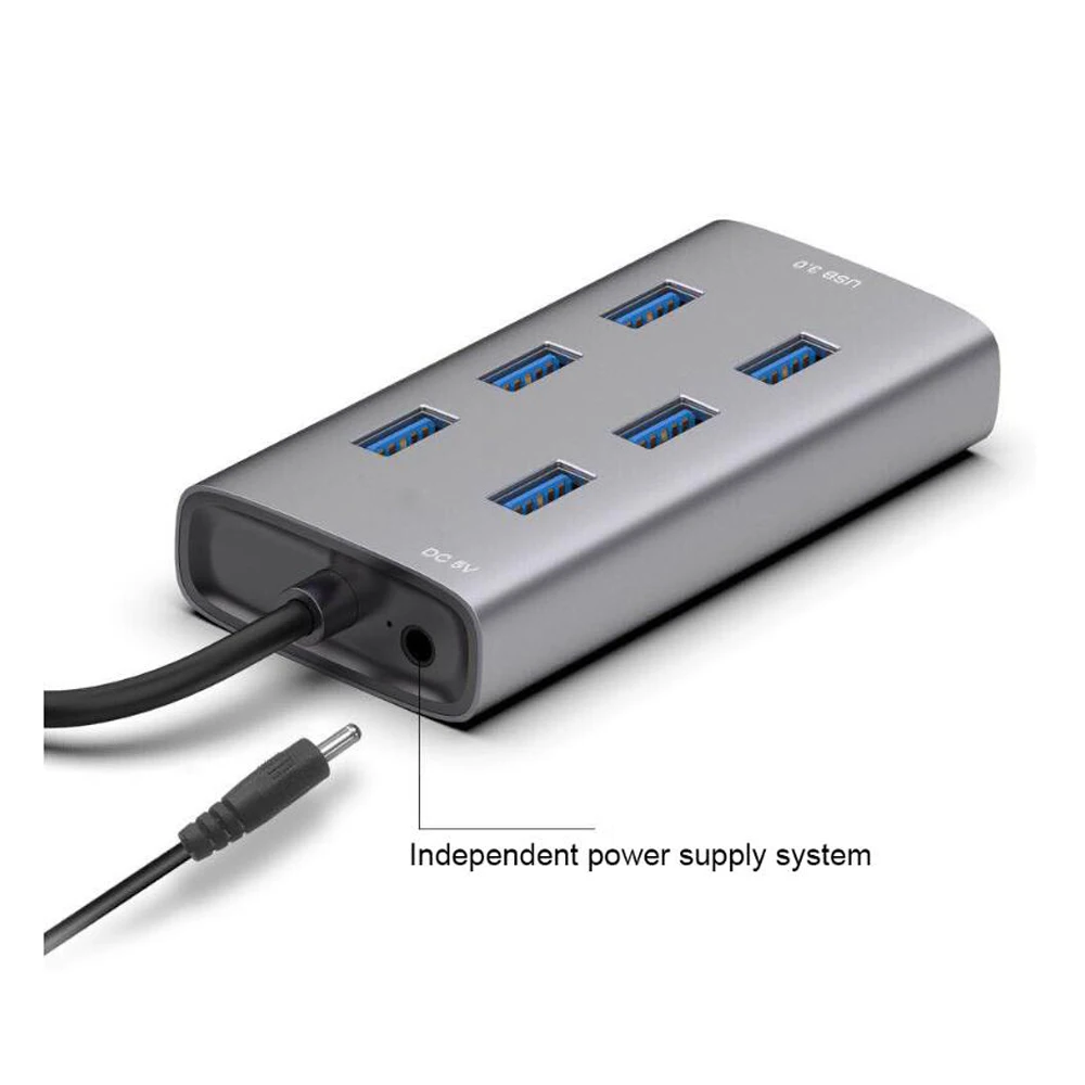 Смарт usb-хаб 3,0 USB 3,0 концентратор 7 портов расширитель Мульти USB разветвитель супер скорость 5 Гбит/с все в одном для ПК компьютера аксессуары