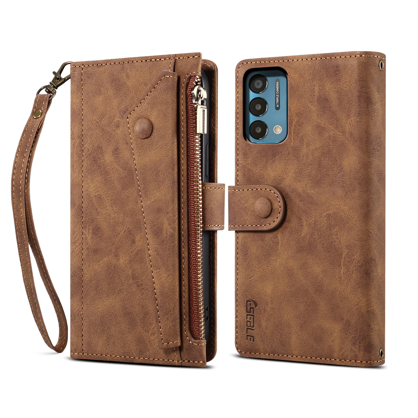 Leather Zipper Shoulder Strap Crossbody Wallet Case Book For OnePlus 12 11 10 9 Pro 12R 11R 8T,Nord CE 4 3 2 Lite 5G 2T Cover