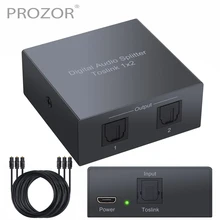 2 способа Spdif Toslink оптический цифровой аудио сплиттер 1 в 2 разделитель Toslink 1x2 для LPCM 2,0 DTS Dolby-AC3 XBOX DAC конвертер