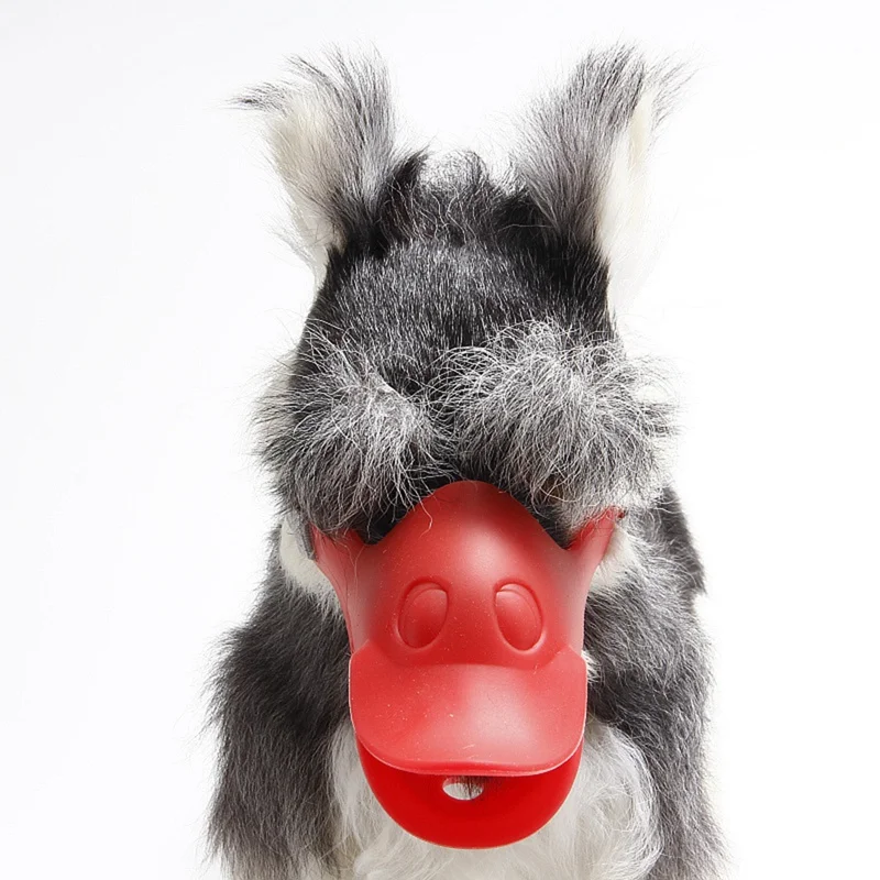 Маска для собак, милая прочная маска в форме Уточки и рта, силиконовая намордник для рта, противоукусные маски для собак