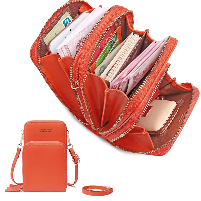 

Shoulder Phone Bag Women's 2019 New Style Korean-style Large-Volume Multi-functional Solid Color Fashion Simple Shoulder Bag