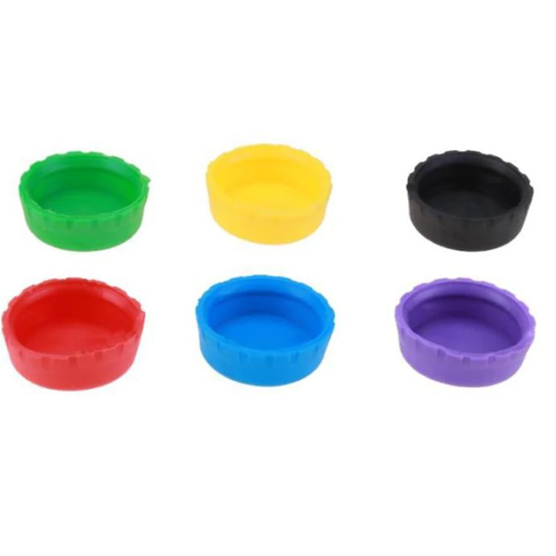

6pcs/lot Mix-colored Silicone Beer Bottle Cap Beer Bottle Caps Coke Colorful Leak Free For Wine Beer Beverage Kitchen Gadgets