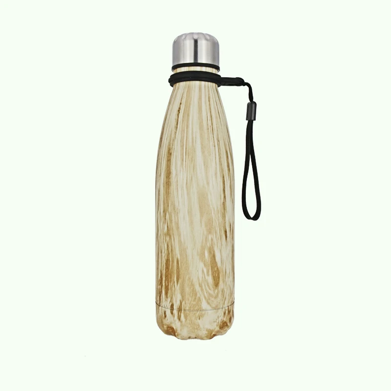 500 мл модная мраморная портативная бутылка для воды с двойными стенками, стальная PBA Вакуумная бутылка для напитков - Цвет: 15