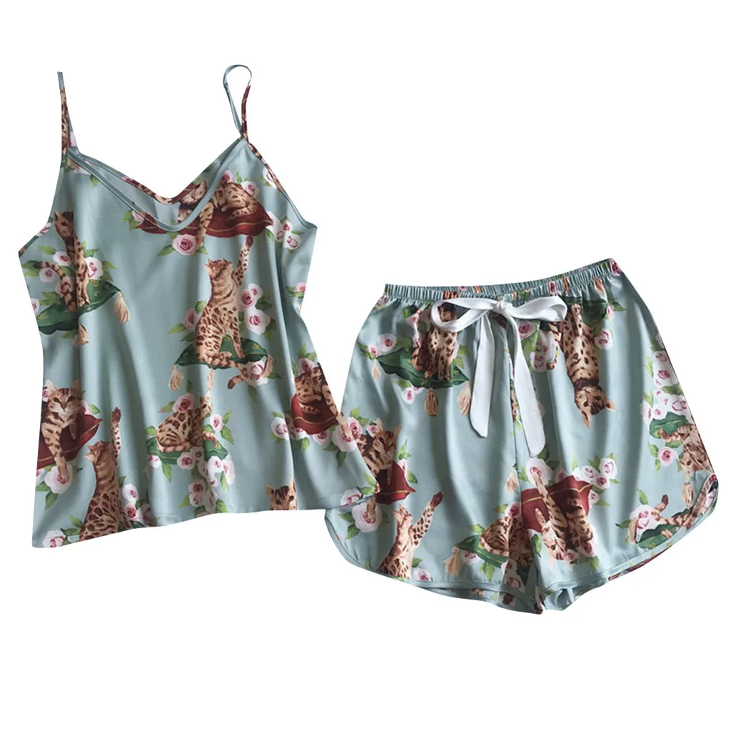 Сексуальная Женская пижама для женщин kigurumi Домашняя одежда ночнушка Очаровательная модная новинка слинг пижамные шорты наборы для сна h4