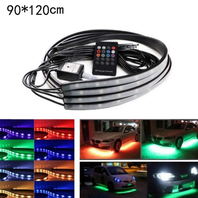 1 шт. 12 В гибкий ленточный светильник ing RGB декоративная атмосфера под лампой шасси автомобиля днище система светильник