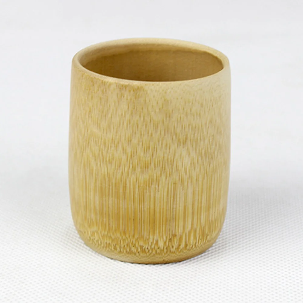 Натуральные чистые бамбуковые чашки для чая Экологичная деревянная чашка для питья воды круглые чашки для чая термостойкие кружки 10 шт. бамбуковая соломка