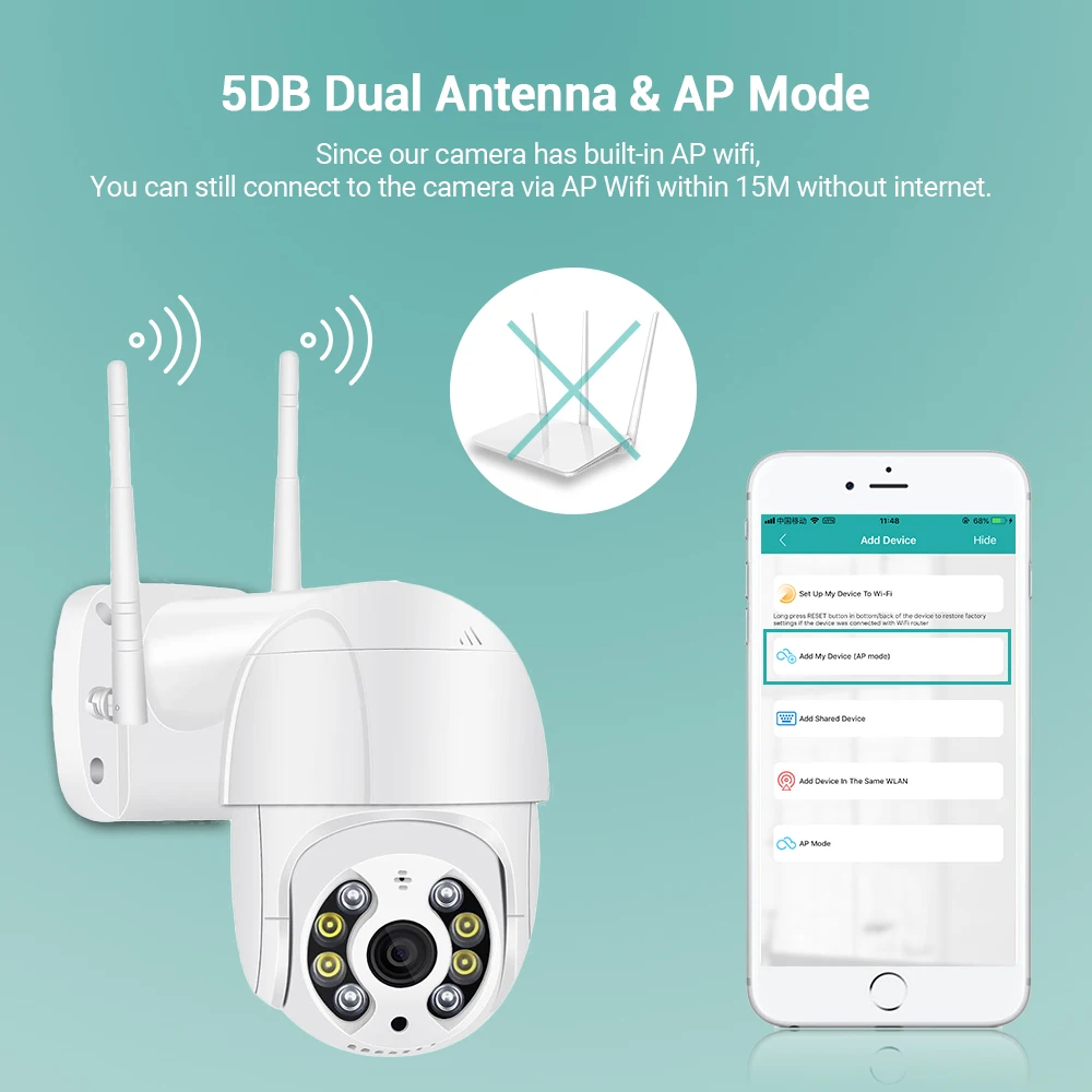 Rastreamento de ia H.265 sem Fio Super Mini Câmera Wifi - Wired Onvif ip 4xdigital Zoom Automático Detecção Humana Icsee 3mp Ptz 18 sem fio wired onvif câmera ip 4xdigital
