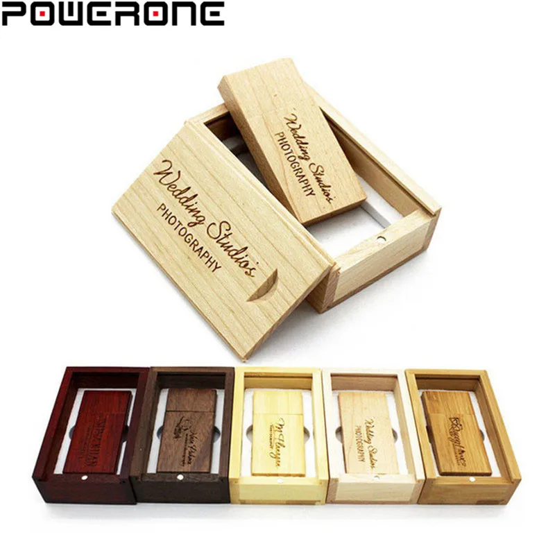 POWERONE (а) 1 шт./набор бесплатная изготовленным на заказ Логосом) деревянный USB