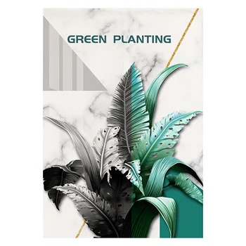 

Nordic Green Plant Door Curtain Partition Curtain Bedroom Living Room Half Curtain Decorative Home Feng Shui Curtain