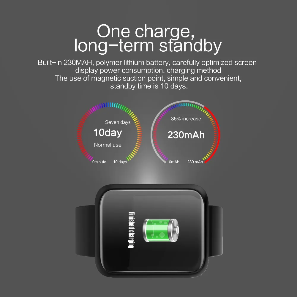 Смарт-часы Sports3 HD цветной большой экран мониторинг сердечного ритма измерения кровяного давления кислорода измерения времени для Android и IOS