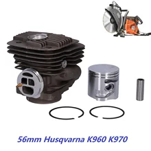 Zware K960 K970 Cilinder Piston Ring Kit Voor Partner Husqvarnaa K960 K970 56Mm Cutoff Saw Zylinder Kolben Deel 544935603