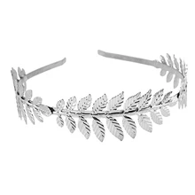 Винтажная барочная головная повязка, Женский обруч с листьями из сплава серебра для девочек, аксессуары для волос для свадебной вечеринки