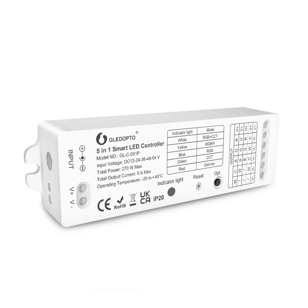 Умный пульт дистанционного управления G LED OPTO 5 в 1 светорегулятор ZIGBEE для CCT RGB RGBW +
