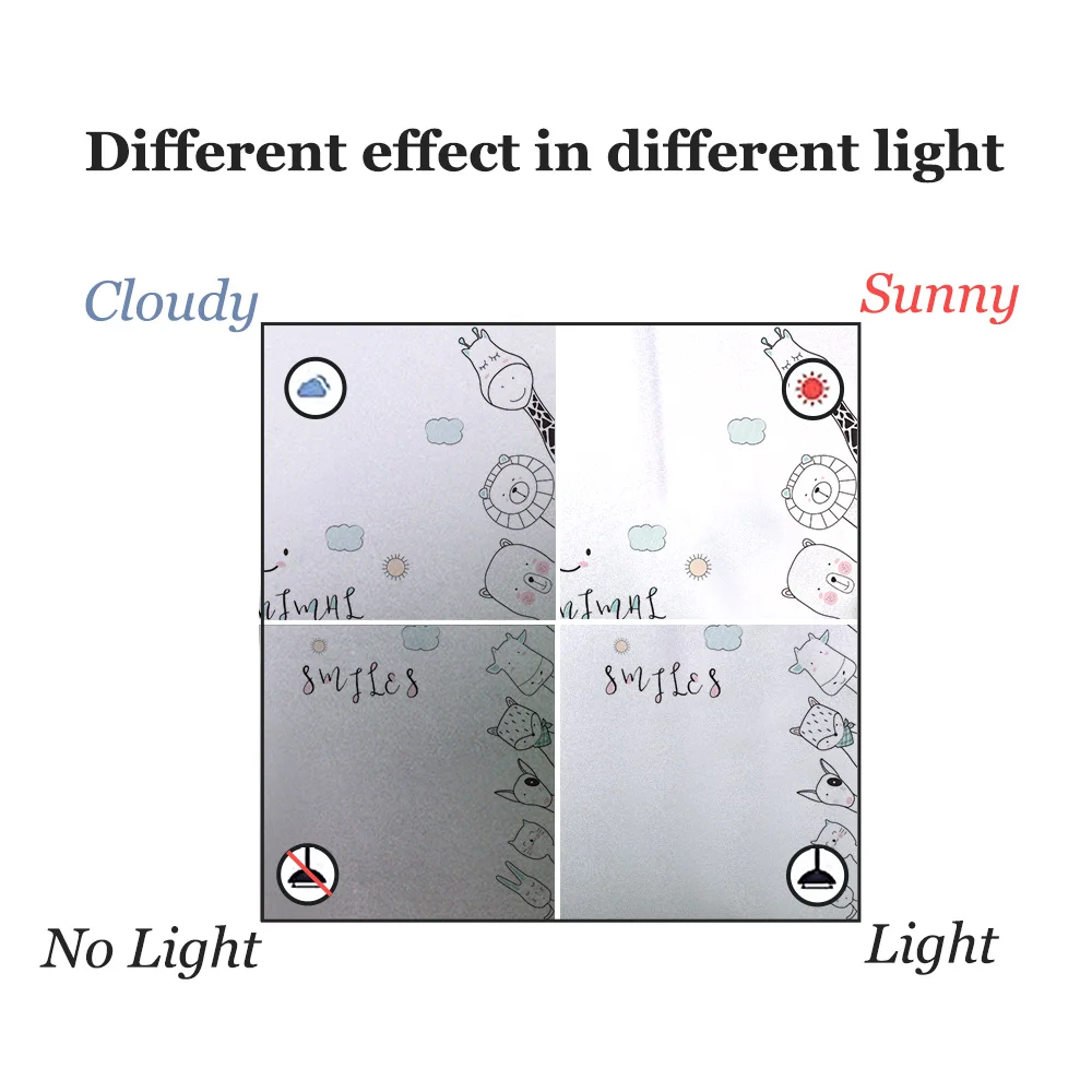 Милый витражная плёнка на стекла, окна матовые непрозрачные конфиденциальности Стекло Плёнки домашний декор окно украшение