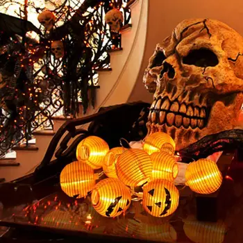 

Useful Folding 20LED Pumkin Light String Battery Operated Halloween Home Outdoor Decoration Light Holiday Party Light