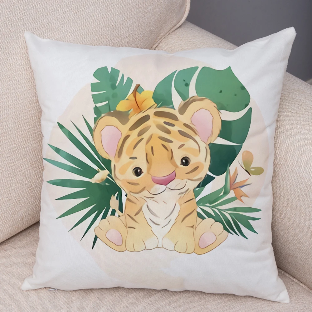 panthera aquamarine throw pillows