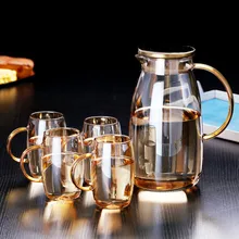 Teacups-Set Glass-Kettle Teapot Large-Capacity Drinkware Fruit-Juice Heat-Resistant Explosion-Proof