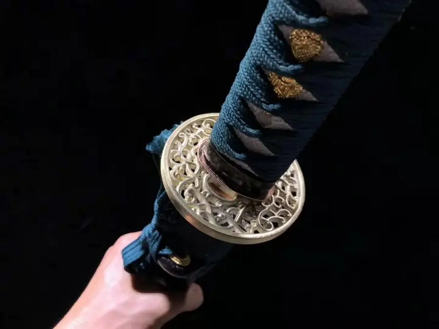 Handmade straight Japanese Samurai Katana Sword Sabre Carbon steel Blade Aromatic Scabbard Full Tnag
