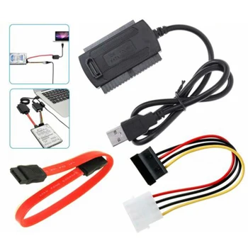 

Pohiks 3pcs 480Mb/s High Speed USB to SATA/IDE Converter Cable 2.5/3.5 Inch HDD Hard Drive Adapter Cables Set
