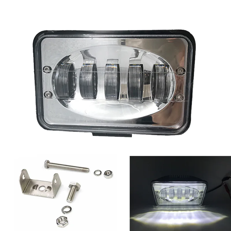 Black Chrome 6&quot50W Work Light 12V 24V Motorcycle Headlight Lamp Car Truck Trailer LED For Offroad SUV 4WD Boat Tractor | Автомобили и