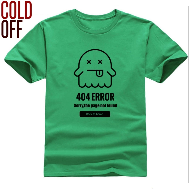 COLD OFF, хлопок, короткий рукав, 404, ошибка, принт, Мужская футболка, свободная, крутая, трикотажная, Мужская футболка, o-neci, футболка, Топы, мужские футболки - Цвет: IN0302CO-GREEN