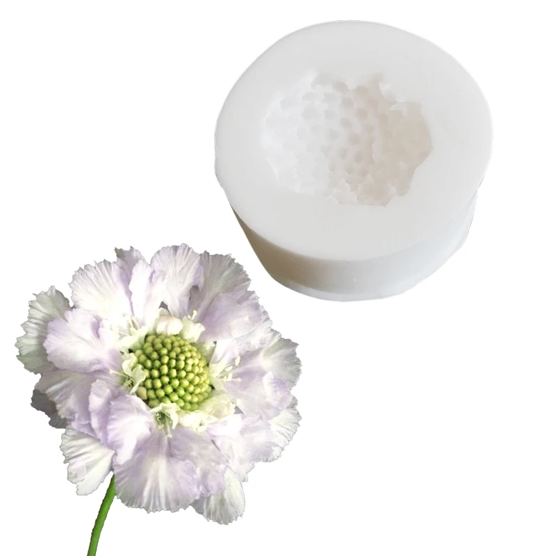 

Scabiosa Stamen Silicone Mold Flower Heart Fondant Cake Decorating Tool Gumpaste Sugarcraft Chocolate Forms M2396