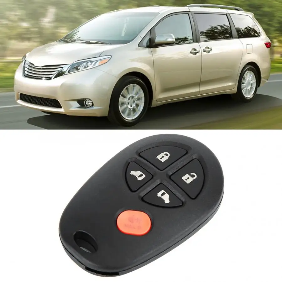 5 кнопки дистанционного ключа автомобиля GQ43VT20T подходит для Toyota Sequoia/Toyota Sienna 2009 2010 2011 2012 2012 2013