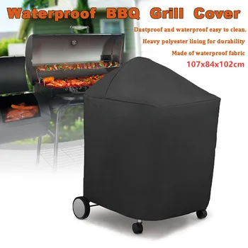 

BBQ Grill Cover for Weber 7151 Waterproof Dustproof Storage Bag Rain Gas Charcoal Barbeque Grill Cover 107x84x102cm