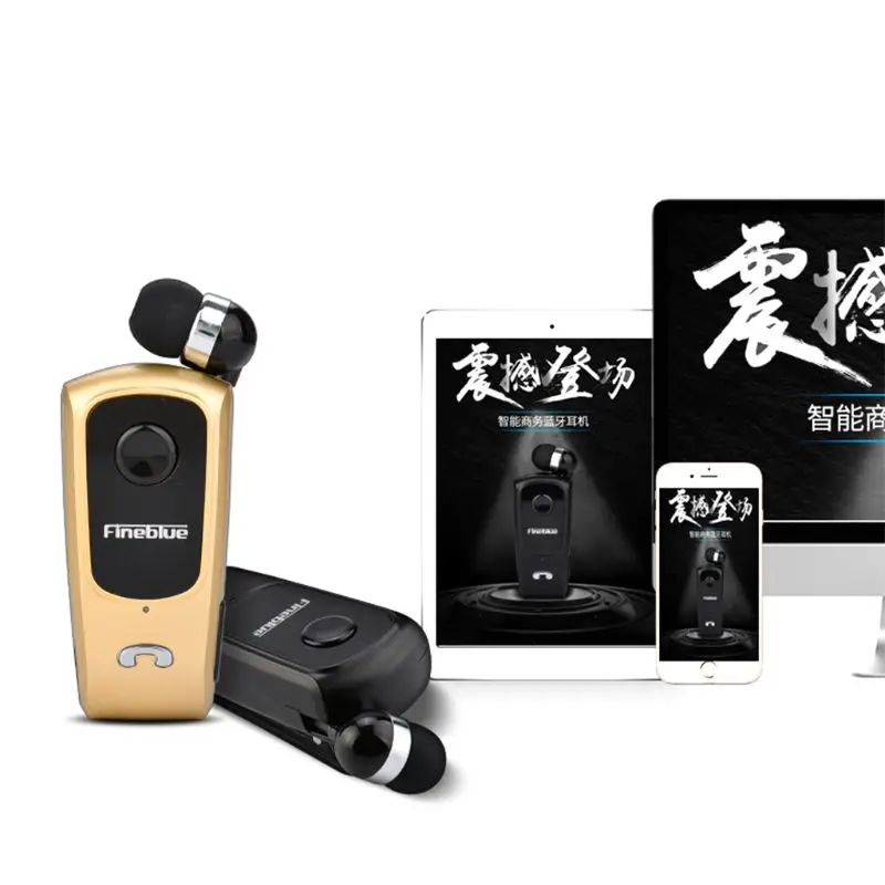 F920 Wireless BT 4 0 Headset Retractable Earphone Handsfree Headset W Clip Mic