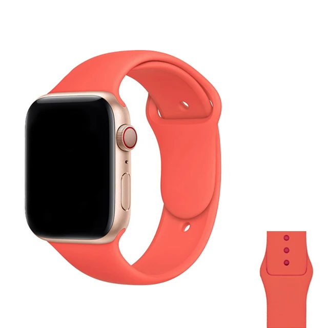 Silicone Strap For Apple Watch Band  7 41mm/45mm Series 6 SE 5 4 42mm/44mm Rubber Wristband iWatch 3 2 1 38/40mm Smart Bracelet 36