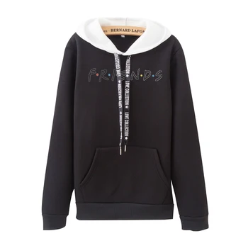 

Women Gray Hooded 2019 Plus velvet to keep warm Sudaderas Mujer Harajuku Solid Sweatshirt Women Long Sleeve Hoodie