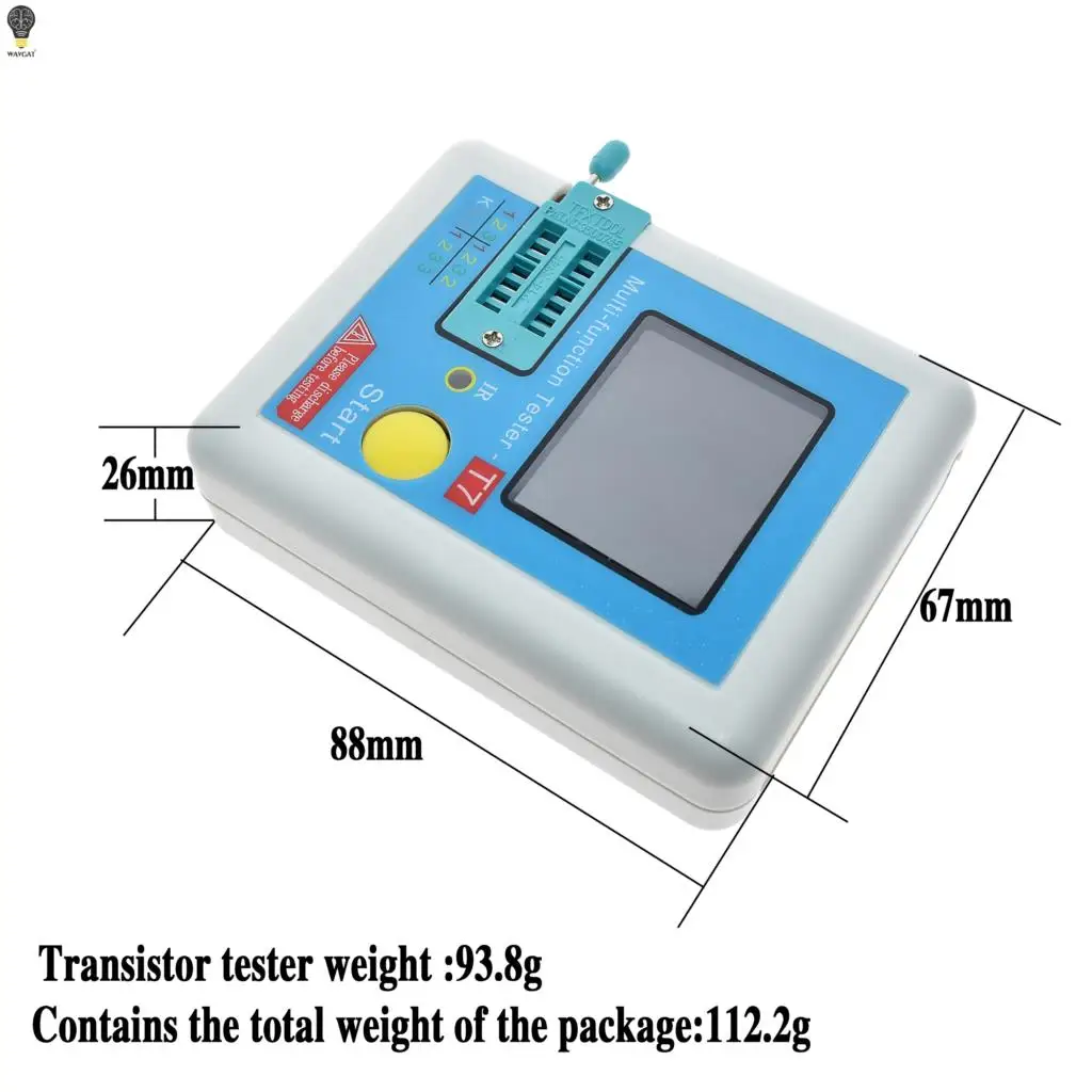 LCR-T7 транзистор тестер TFT Диод Триод измеритель емкости LCR и ESR-метр NPN PNP MOSFET IR Многофункциональный тестер мультиметр