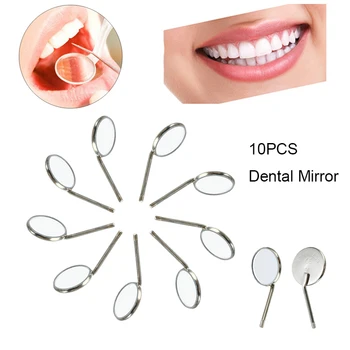 

10pcs/set Dental Mouth Mirror Reflector Dentist Equipment Stainless Steel Dental Mouth Mirror Oral Care Tool Set