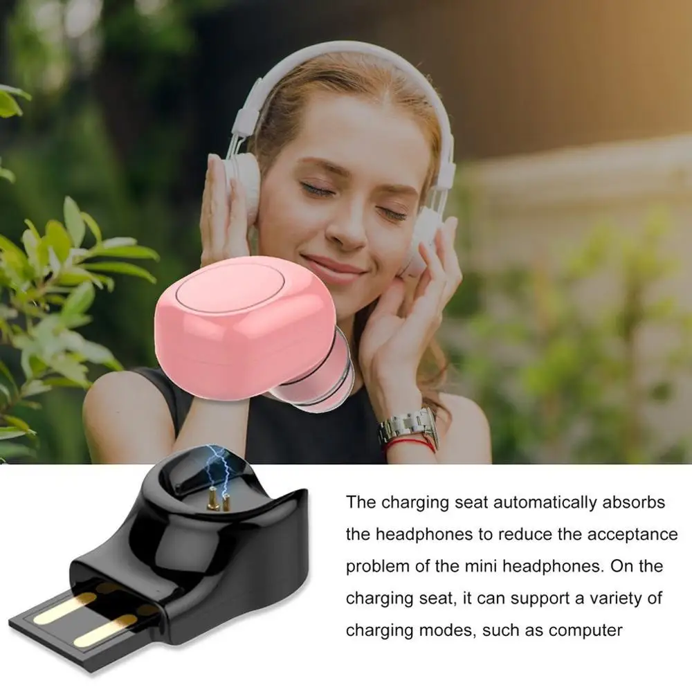 Мини беспроводной наушник гарнитура в ухо стерео наушники Hands Free с микрофоном