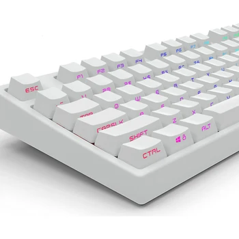 

PBT Double Shot 104-key Side-lit Shine Through Translucent keycaps for Cherry MX Switches of Mechanical Keyboard