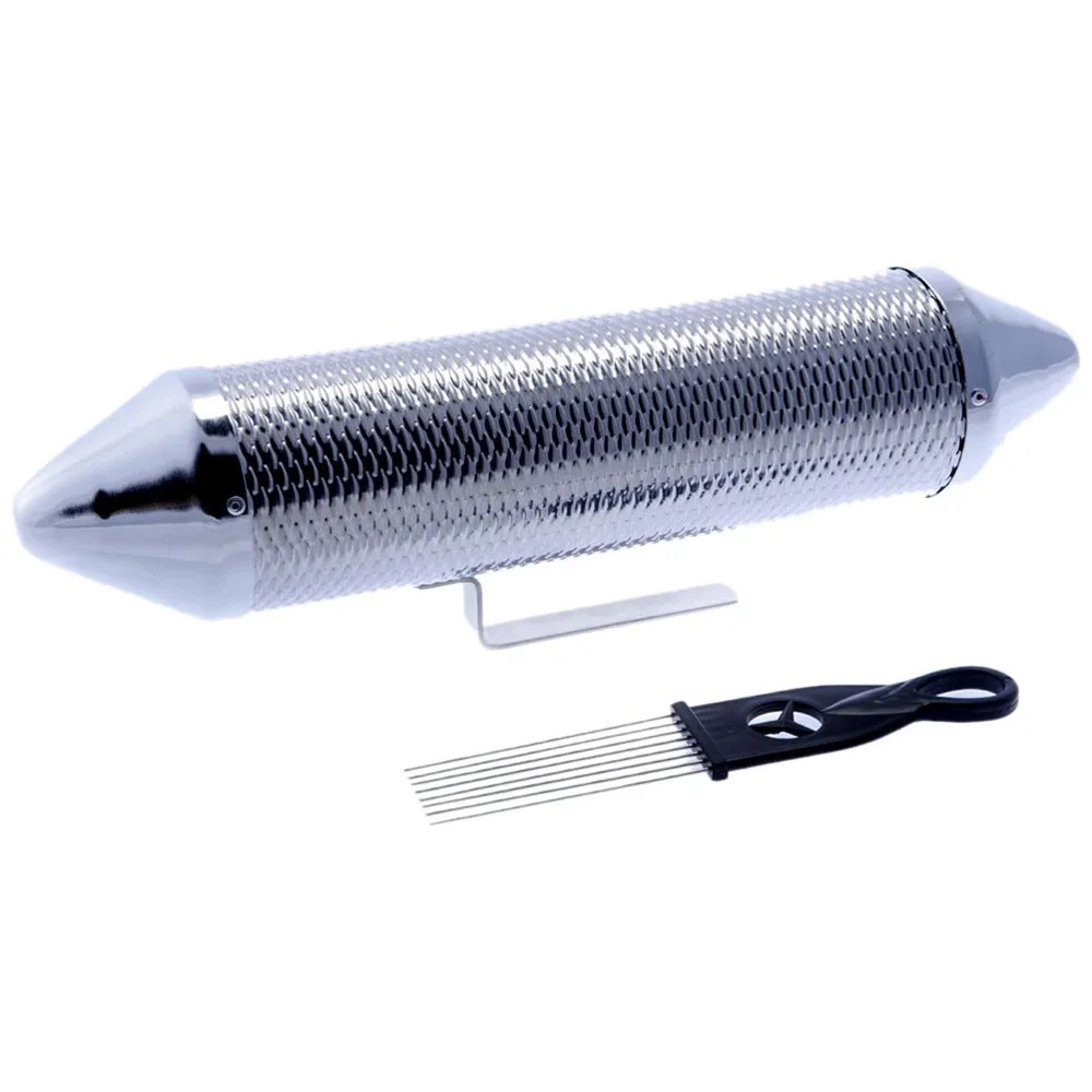 

Educational Stainless Steel Guiro Sound Percussion with Scraper Shake Shaker Music Toys