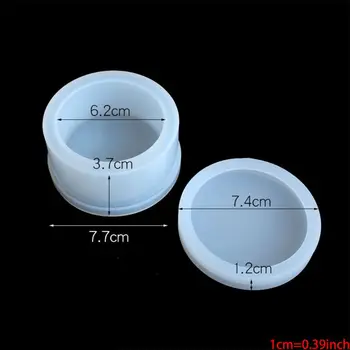 

5 Pcs Box Resin Molds with lids Silicone Molds for DIY Craft Making Ashtray N58F