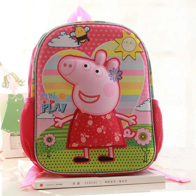 Peppa Pig Bag Cute Cartoon Page Child Messenger Bag Movie Anime Surrounding  Toys Backpack  Best Gift Toys