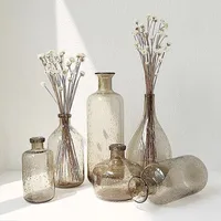 Europa Vintage Glas Vasen Blumentopf Blume Vase Dekoration Hause Ins Linving Zimmer Nordic Deco Getrocknete Blume Hydrokultur Flasche